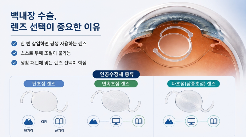 백내장 수술을 앞뒀다면 팬옵틱스 프로와 오디세이 중 어떤 렌즈가 더 맞을까요?